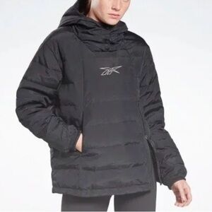 Reebok Charcoal Hooded Puffer Jacket